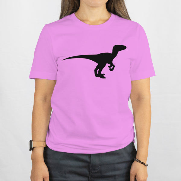 Dinosaur clipart of Allosaurus in silhouette style.
