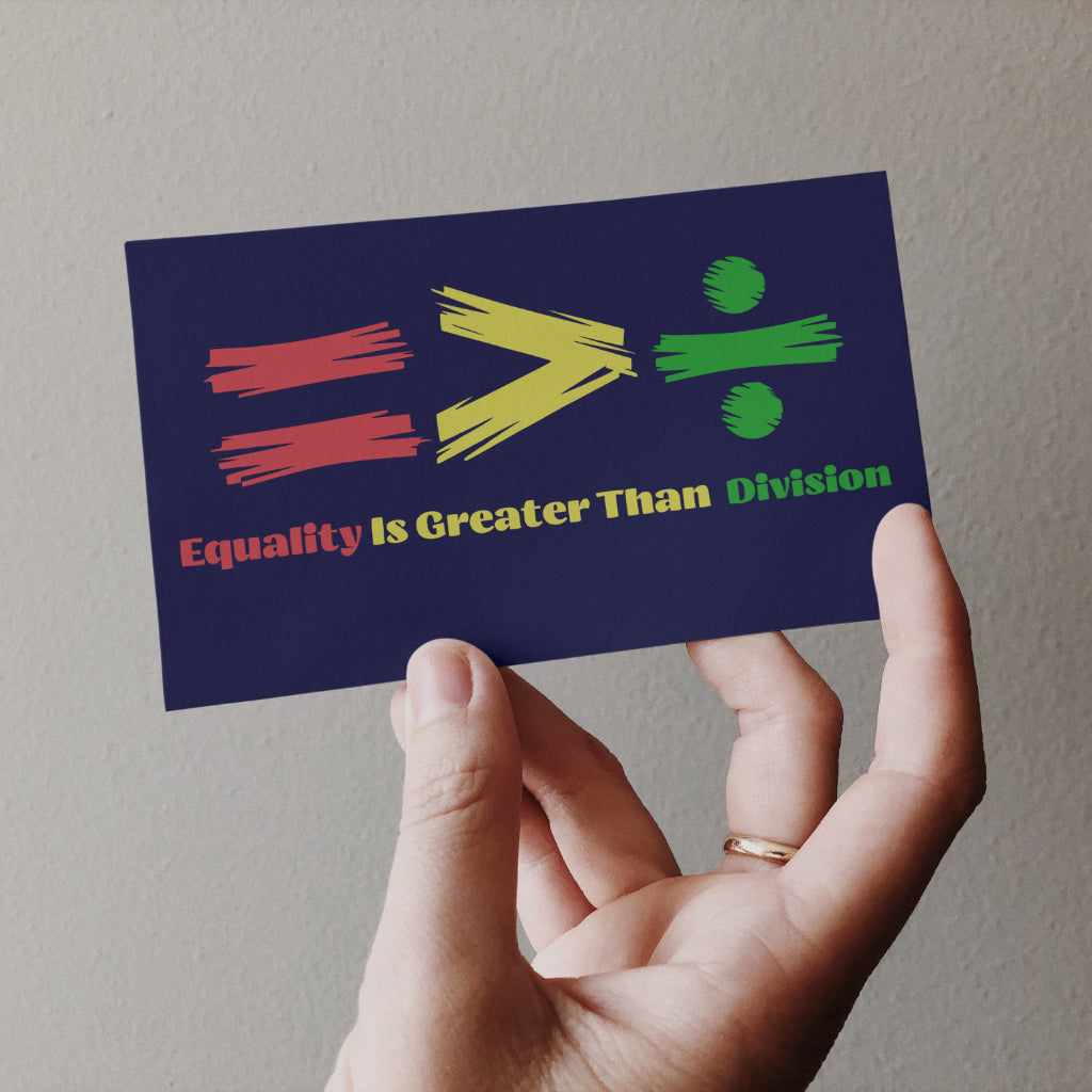 Black History SVG with Equality Is Greater Than Division design
