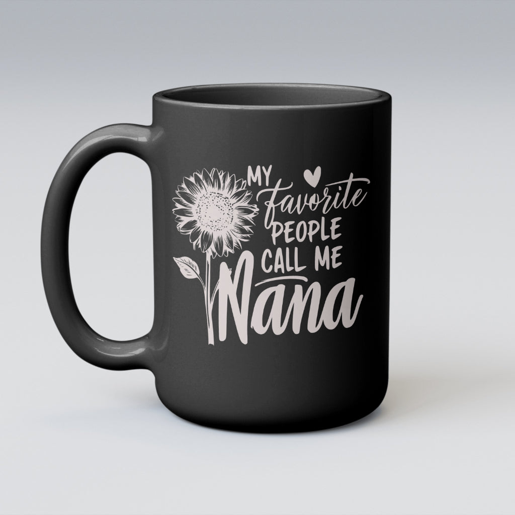 "Black and White Nana Silhouette Design Download"