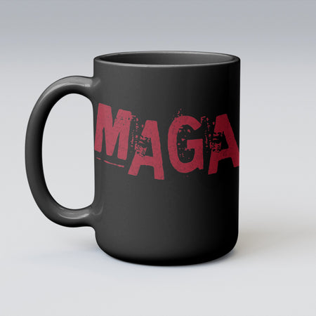 Distressed MAGA text graphic for t-shirts
