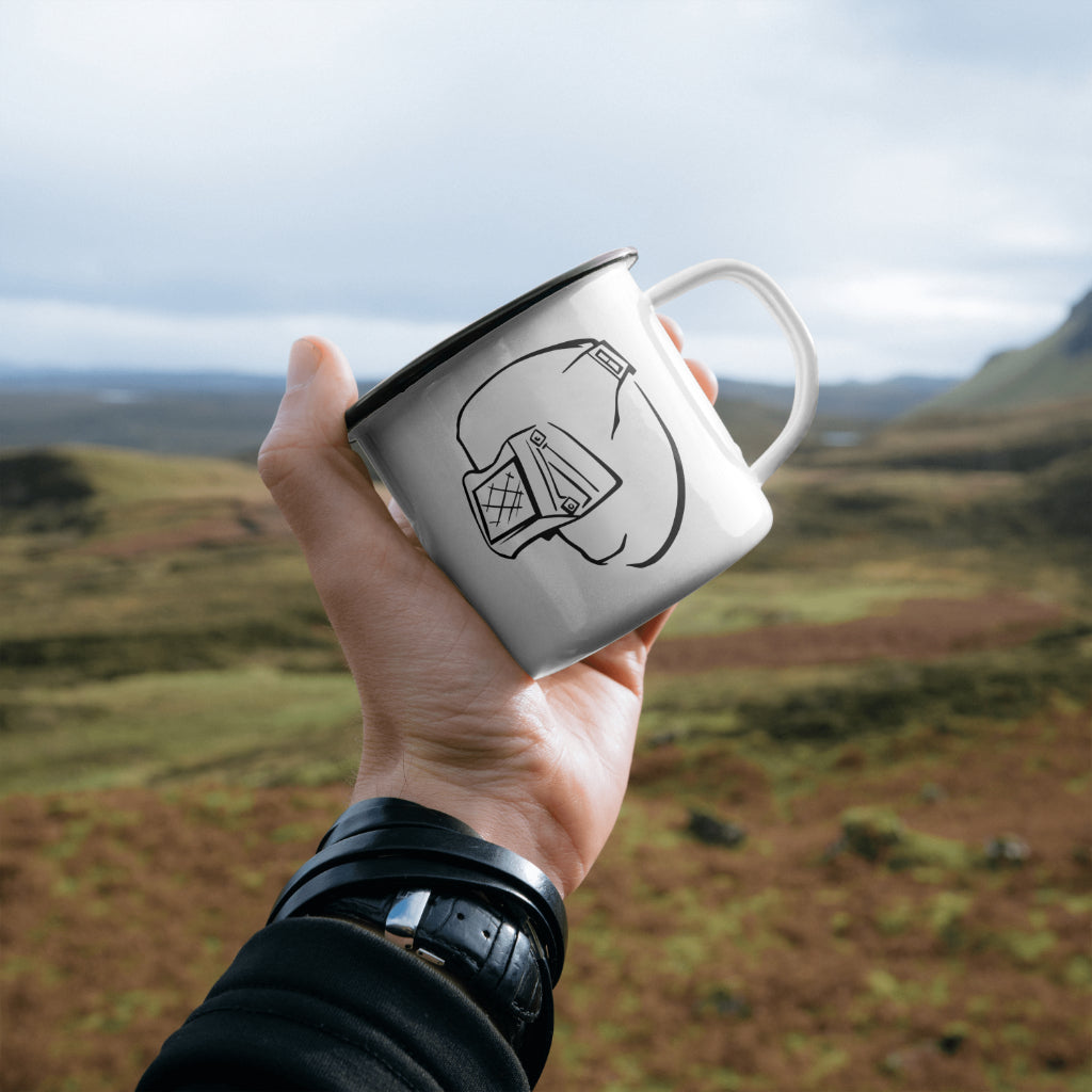 "Detailed Welding Mask Graphic for Industrial Designs"