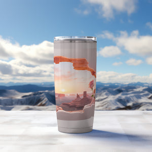 "Canyon Sunset Tumbler Wrap with Pink Roses PNG, JPEG, PDF"