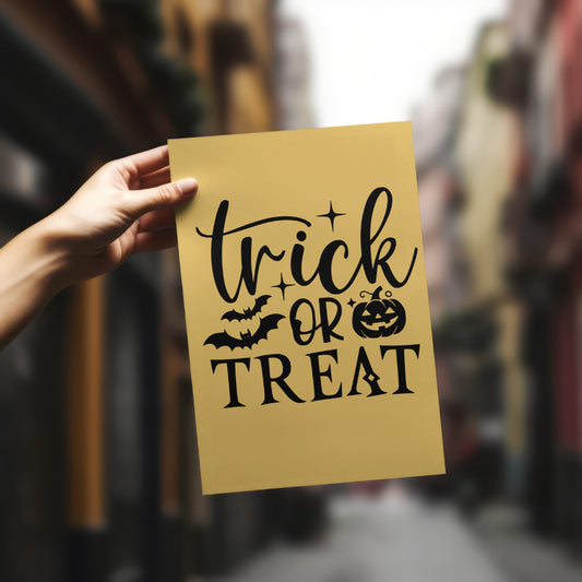 High-resolution Halloween Trick or Treat PNG for vinyl cutting
