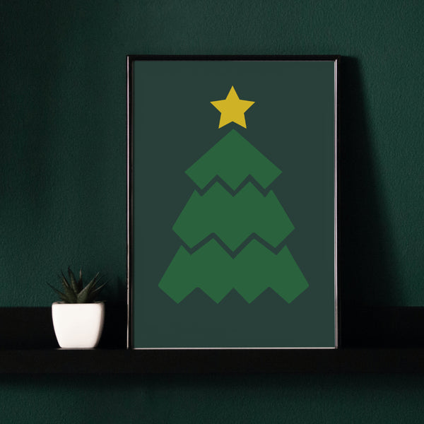 "Holiday Tree Graphic for Festive Decor and Cards"