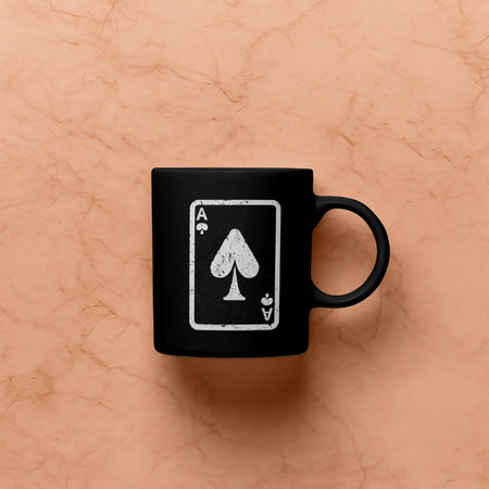 "Vintage-style Ace playing card graphic with a grunge texture."