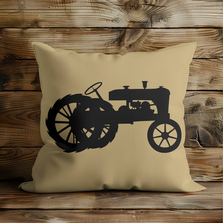 Farm tractor SVG featuring vintage design and cabin details
