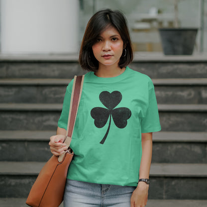 Shamrock PNG with distressed grunge texture
