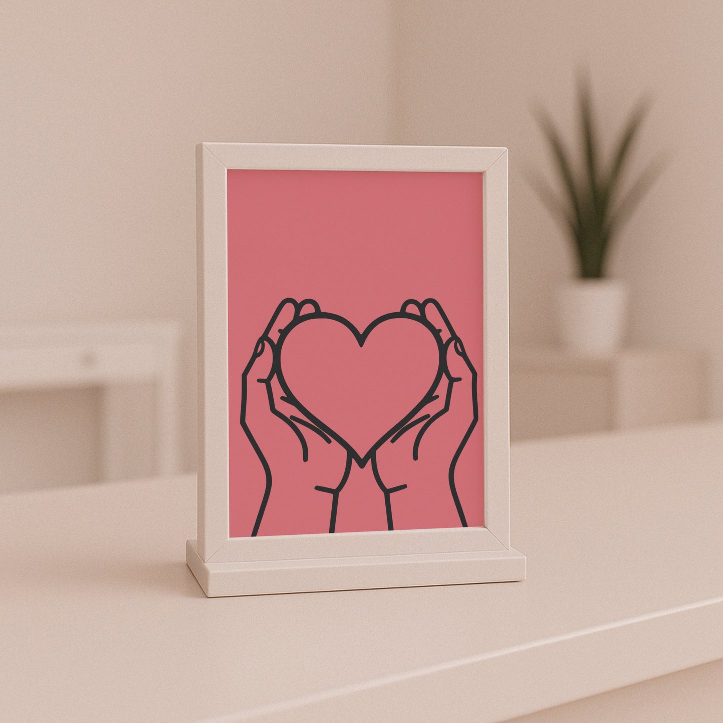 hands holding heart symbol svg