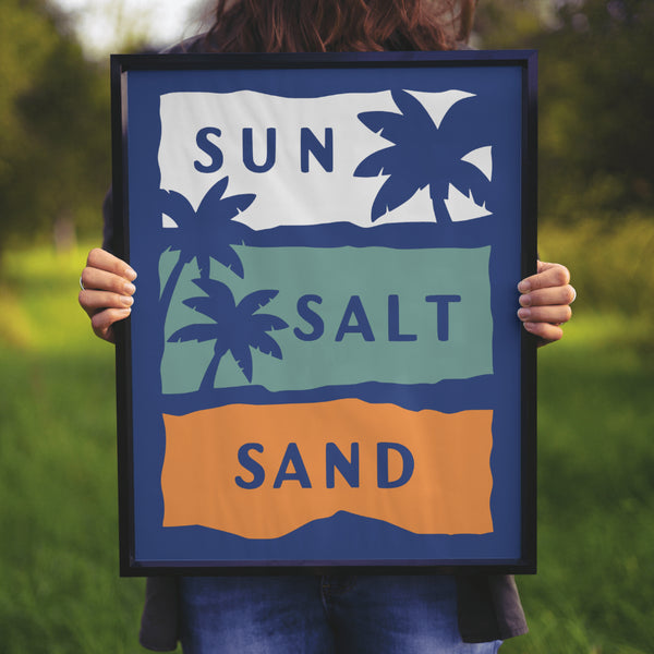 "SUN, SALT, and SAND Beach Graphic Design"