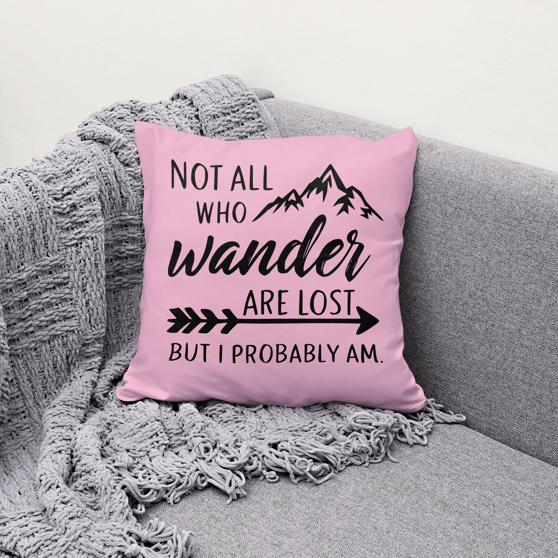 Sarcastic hiking quote SVG in black cursive font