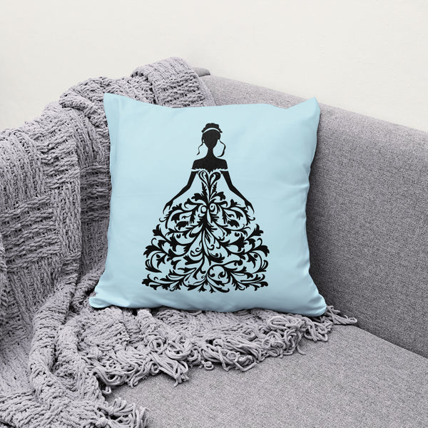 elegant bridal silhouette illustration black and white