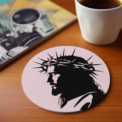 Jesus face SVG for engraving and religious projects
