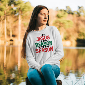 Jesus Is the Reason for the Season SVG - Christmas Tree Text Design

