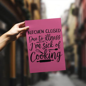 Humorous Kitchen Closed Graphic PNG