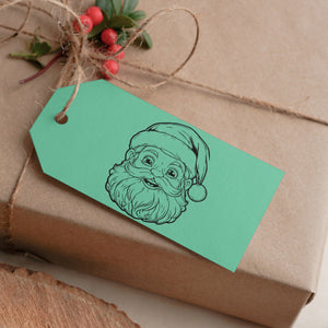 Up-Close Santa Claus Outline PNG
