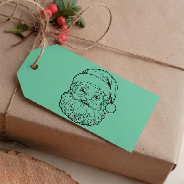 Up-Close Santa Claus Outline PNG
