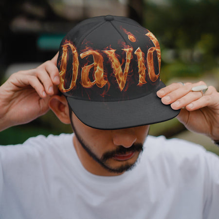 Fiery "David" name text with black background JPEG
