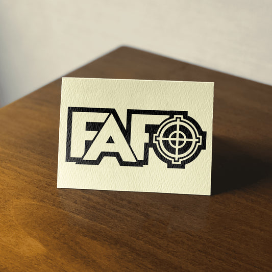 Black and white FAFO logo SVG for engraving and decals
