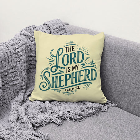 Elegant Christian scripture design with decorative swirls
