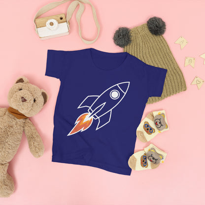Rocket launch vector with minimalist design for dark backgrounds
