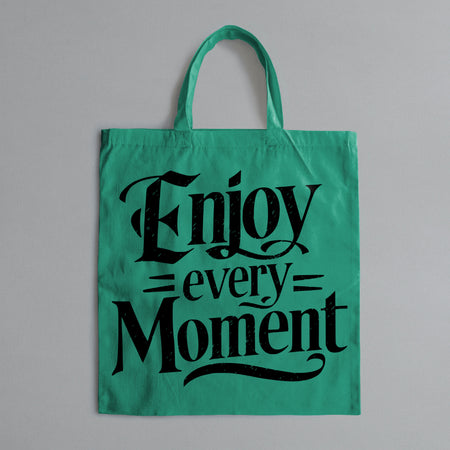 "Elegant and balanced text artwork 'Enjoy Every Moment' for inspirational home decorating."