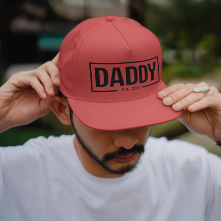"Editable 'DADDY' graphic in a bold grunge style on a white background."