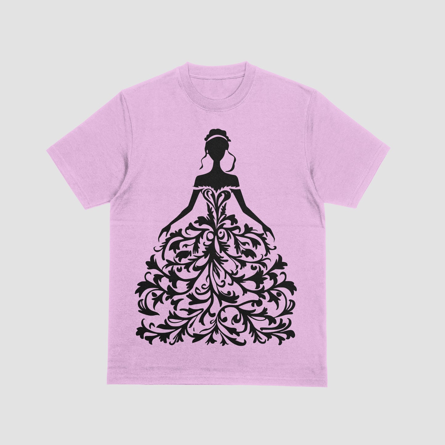 detailed wedding gown silhouette design