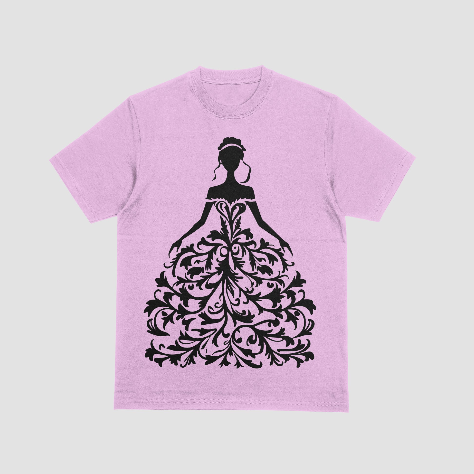 detailed wedding gown silhouette design