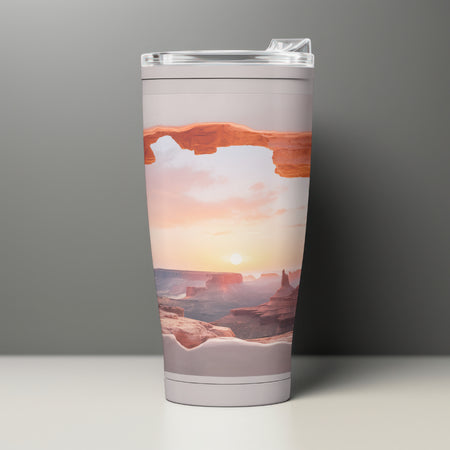 "Scenic Canyon and Floral Tumbler Wrap Art"