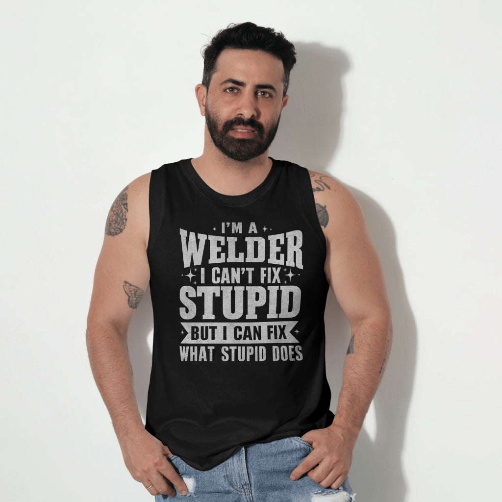 Welding humor SVG – "I Can’t Fix Stupid, But I Can Fix What Stupid Does"
