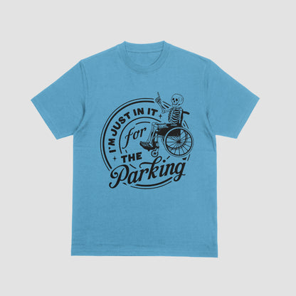 "Black and White Skeleton in Wheelchair Decal Graphic"