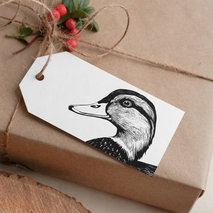 "Black and White Duck Silhouette Art for Download"