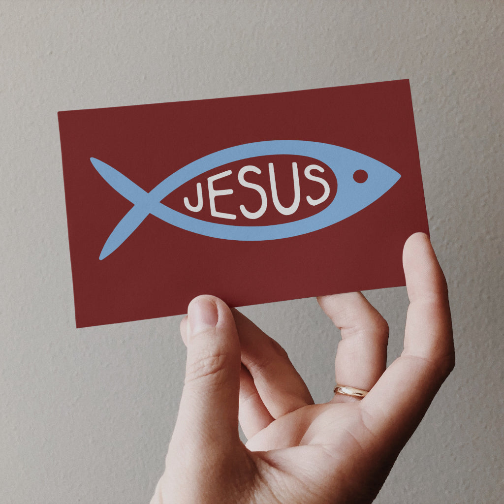Stylized Christian fish symbol for cutting machines