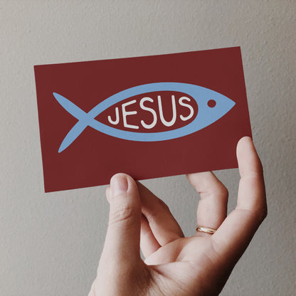 Stylized Christian fish symbol for cutting machines