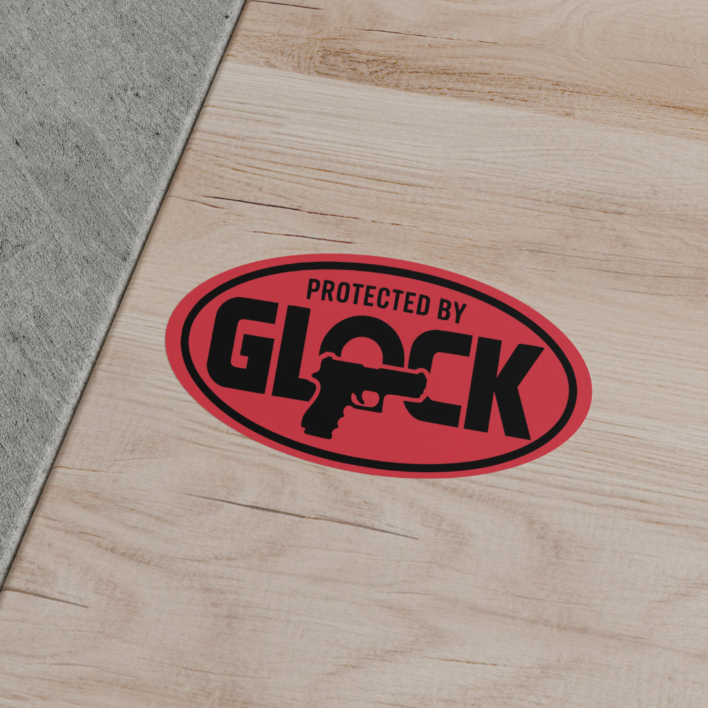 Protected by Glock SVG with pistol silhouette