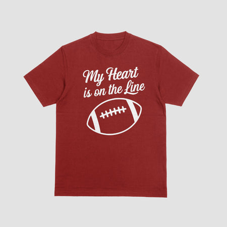 My Heart is On the Line Football Design for Cricut
