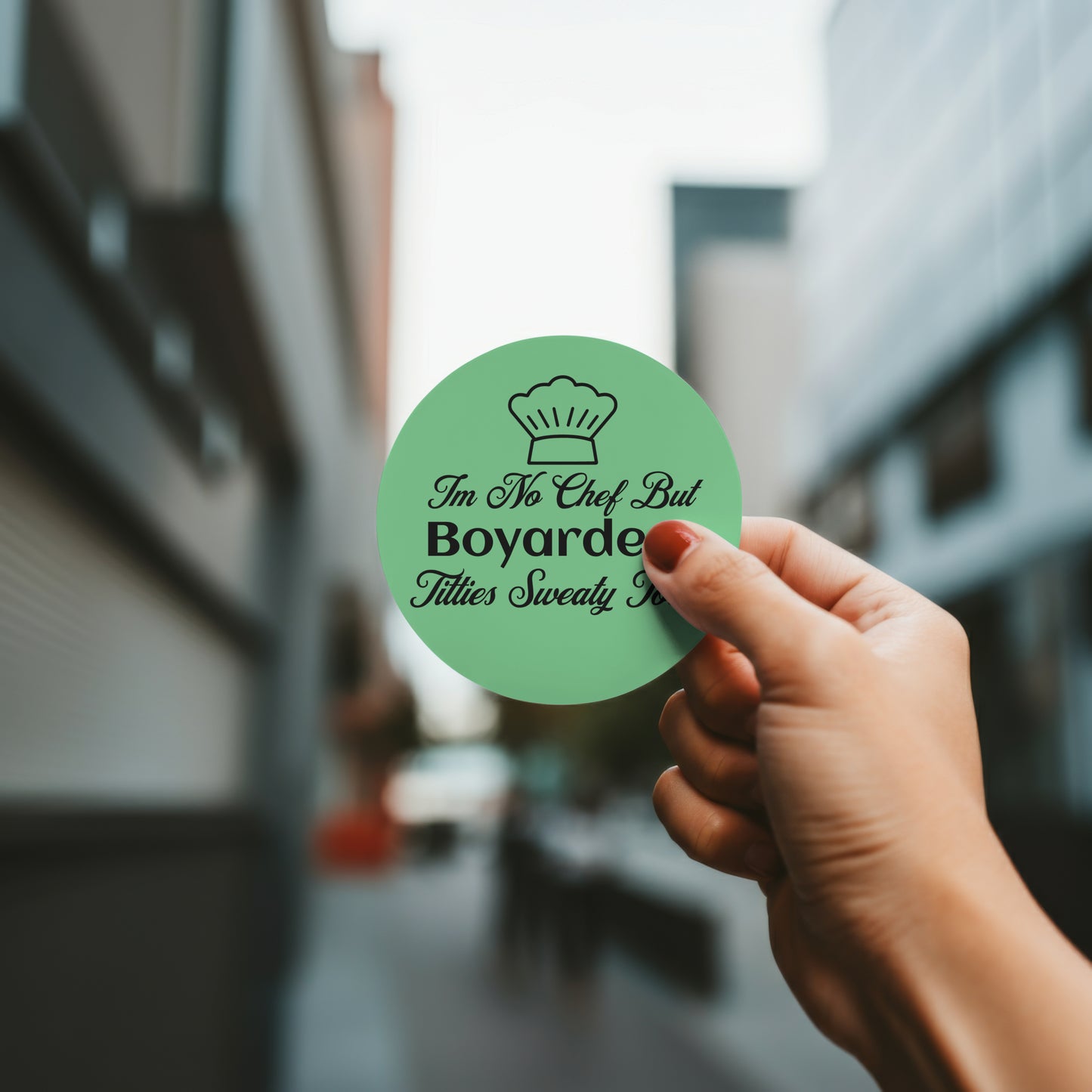 boyardees titties sweaty sticker design