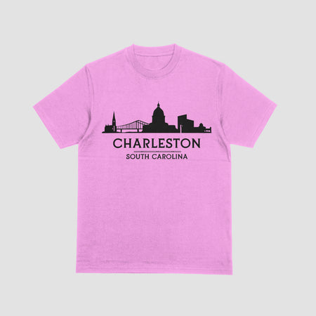 Charleston cityscape with oval frame SVG
