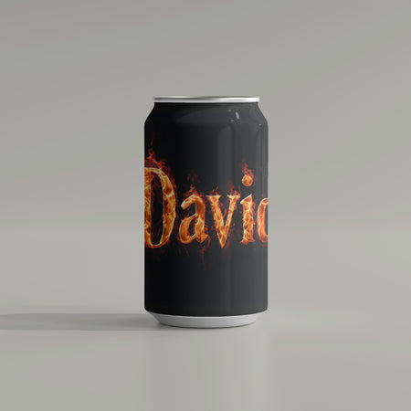 Flaming "David" text effect PNG for t-shirts and posters
