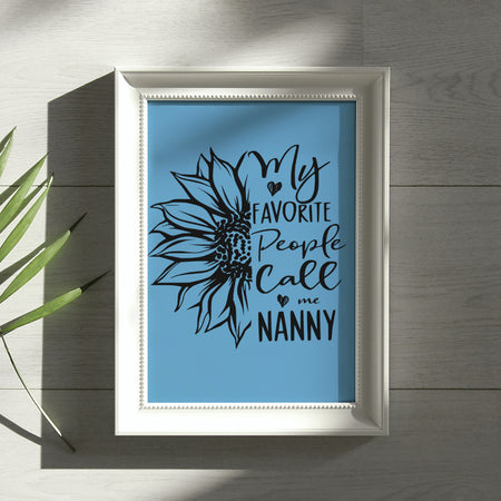 "Nanny Appreciation Graphic with Floral Design"