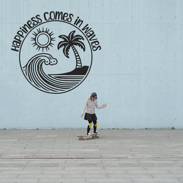 Happiness Comes in Waves: SVG PNG JPEG