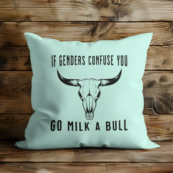 Milk a bull humorous clipart
