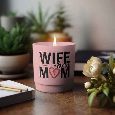 "Inspirational Wife MOM Boss Design with Heart Detail"