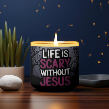 Life is Scary Without Jesus PNG for t-shirts and decor projects
