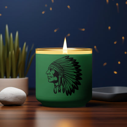 "Solid Silhouette of Native American Chief with Headdress"
