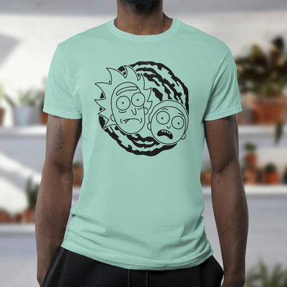Rick and Morty PNG black vector style for Cricut and laser projects
