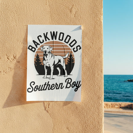 backwoods SVG with labrador retriever illustration
