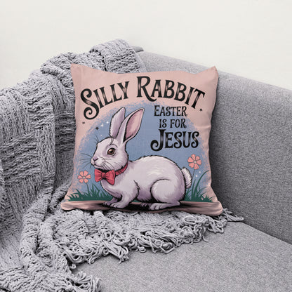 Christian Easter PNG with vintage-style font and bunny illustration

