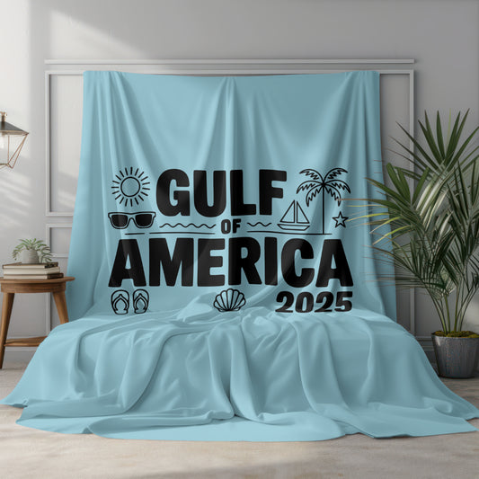 Gulf of America SVG with bold text and tropical icons
