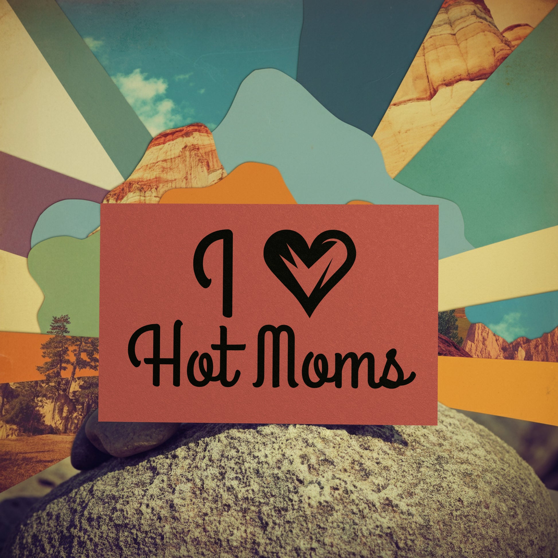 All black “I Heart Hot Moms” SVG with graphic heart